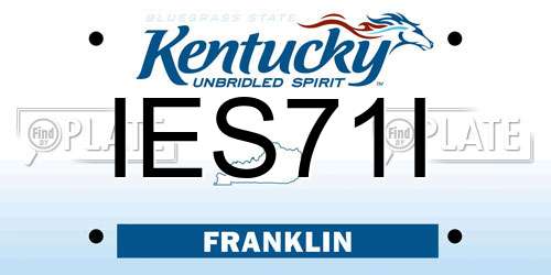IES71I Kentucky License Plate