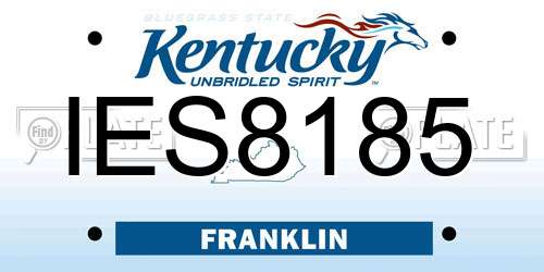 IES8185 Kentucky License Plate