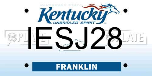IESJ28 Kentucky License Plate