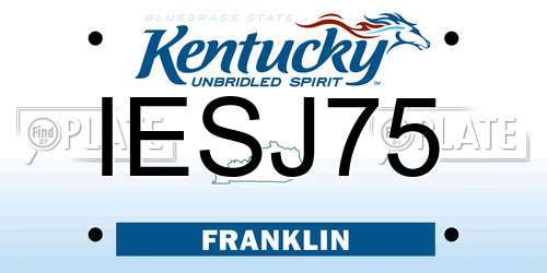 IESJ75 Kentucky License Plate