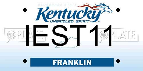 IEST11 Kentucky License Plate