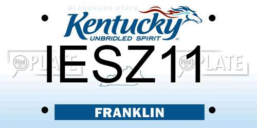 IESZ11 Kentucky License Plate