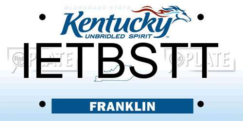 IETBSTT Kentucky License Plate