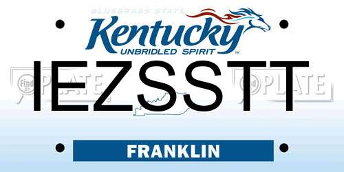 IEZSSTT Kentucky License Plate