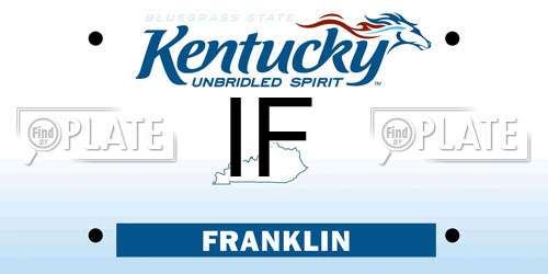 IF Kentucky License Plate