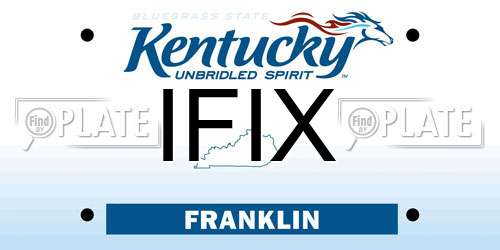 IFIX Kentucky License Plate