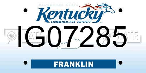 IG07285 Kentucky License Plate