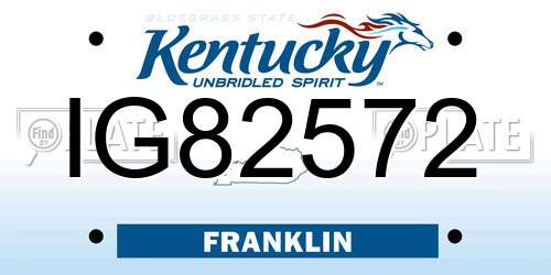 IG82572 Kentucky License Plate