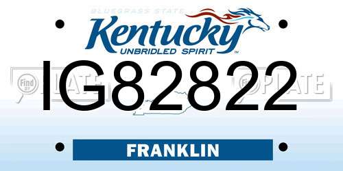 IG82822 Kentucky License Plate