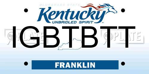 IGBTBTT Kentucky License Plate