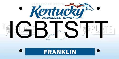 IGBTSTT Kentucky License Plate
