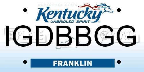 IGDBBGG Kentucky License Plate