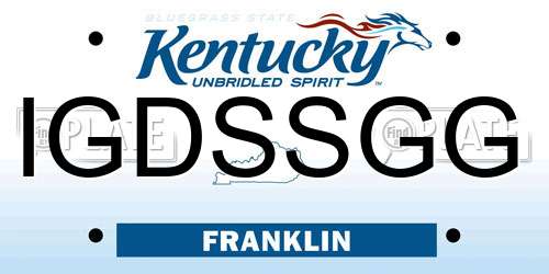 IGDSSGG Kentucky License Plate