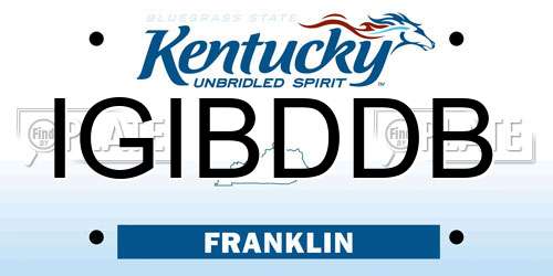 IGIBDDB Kentucky License Plate