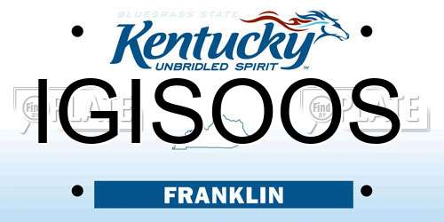 IGISOOS Kentucky License Plate
