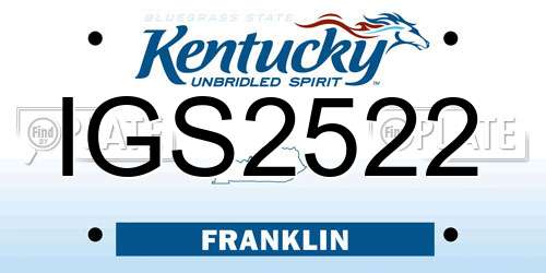 IGS2522 Kentucky License Plate