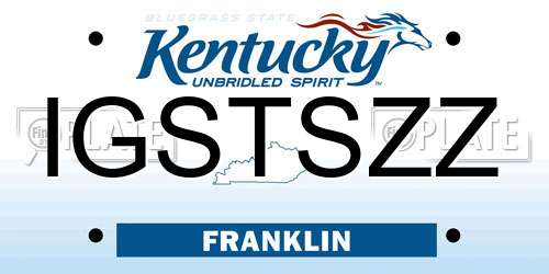 IGSTSZZ Kentucky License Plate