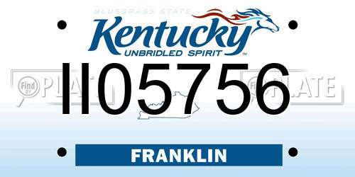 II05756 Kentucky License Plate