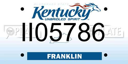 II05786 Kentucky License Plate
