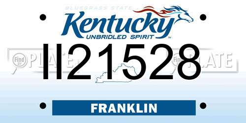 II21528 Kentucky License Plate