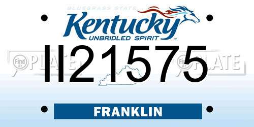 II21575 Kentucky License Plate