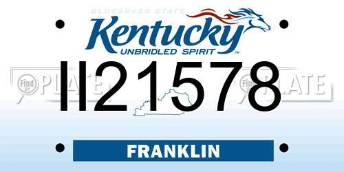II21578 Kentucky License Plate