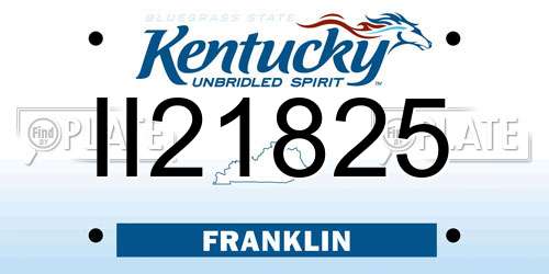 II21825 Kentucky License Plate