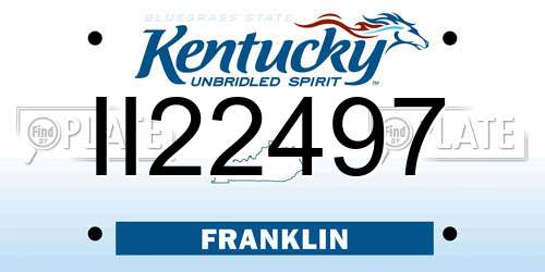 II22497 Kentucky License Plate