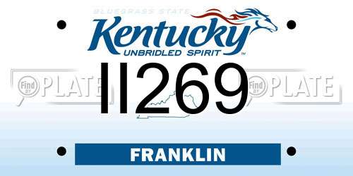 II269 Kentucky License Plate