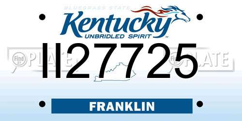 II27725 Kentucky License Plate