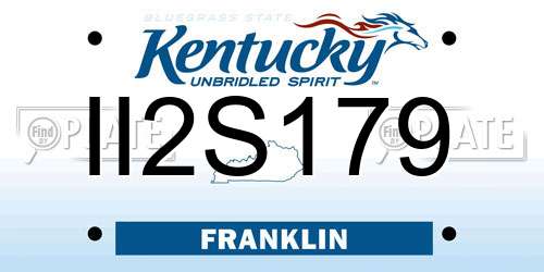 II2S179 Kentucky License Plate