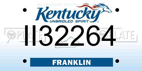 II32264 Kentucky License Plate