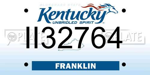 II32764 Kentucky License Plate