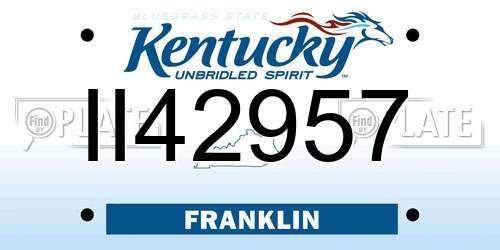 II42957 Kentucky License Plate