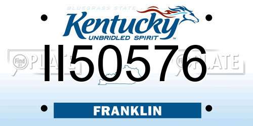 II50576 Kentucky License Plate