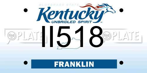 II518 Kentucky License Plate