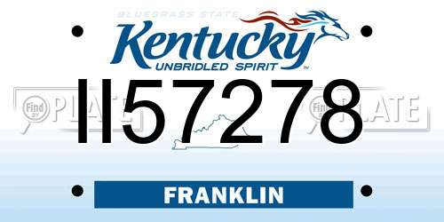II57278 Kentucky License Plate