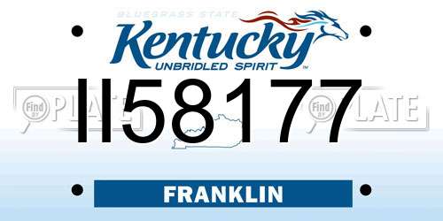 II58177 Kentucky License Plate