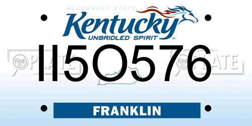 II5O576 Kentucky License Plate