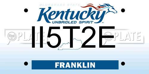 II5T2E Kentucky License Plate