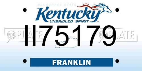 II75179 Kentucky License Plate