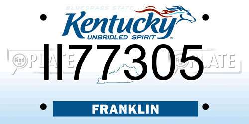 II77305 Kentucky License Plate