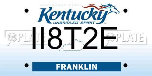 II8T2E Kentucky License Plate