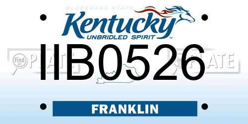 IIB0526 Kentucky License Plate