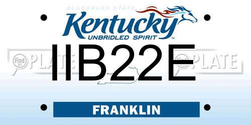 IIB22E Kentucky License Plate