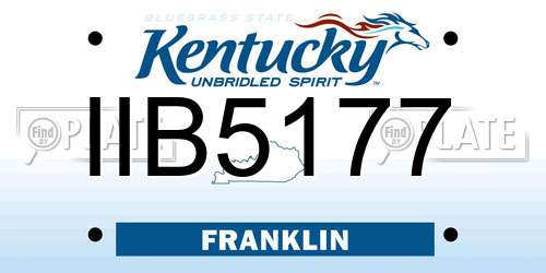 IIB5177 Kentucky License Plate