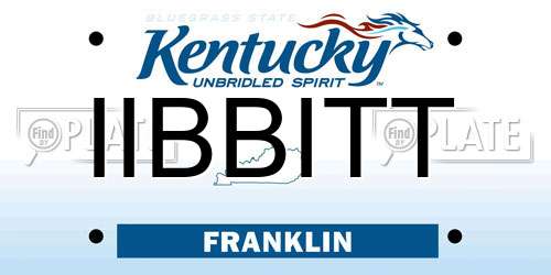IIBBITT Kentucky License Plate