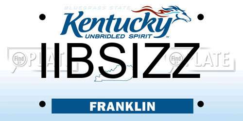 IIBSIZZ Kentucky License Plate