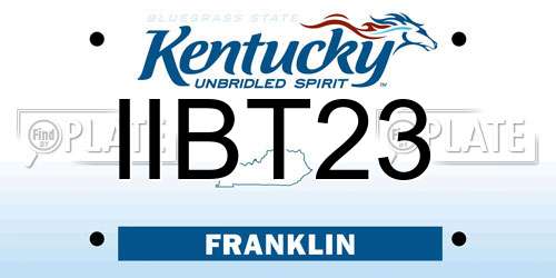 IIBT23 Kentucky License Plate