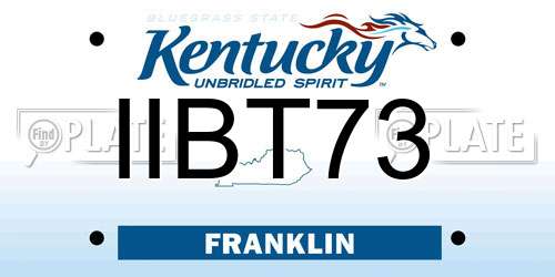 IIBT73 Kentucky License Plate